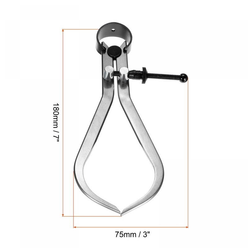 sourcing map Spring Outside Caliper 7 Inch Stainless Steel Adjustable