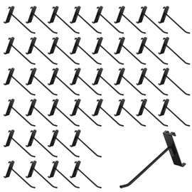 wutfuooo 40 Pack 4 Inch Gridwall Hooks, Grid Panel Hanging Hooks for Retail, Home, and Workspace Organization, Displays, and Storage Solutions(Black)
