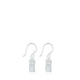 TOUS Aretes de Plata de Primera Ley para Mujer con Cierre a Presión con Motivo Oso de 1.15 cm, Plata de Ley 925, Versátil e Icónica, Colección Galaxy