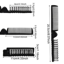 2 Pieces Double Headed Travel Hair Brushes, Collapsible Pocket Hair Brush Comb, Anti-Static Small Folding Hair Brush for Thick Curly or Straight Hair and Wigs for Effortlessly Detangles Hair