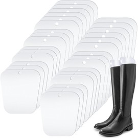 FoldTier 16 Pcs (8 Pairs) Boot Shaper Form Inserts Foam Boot Tall Inserts Support for Women Men, 12'', 14'', 16''(Clear)