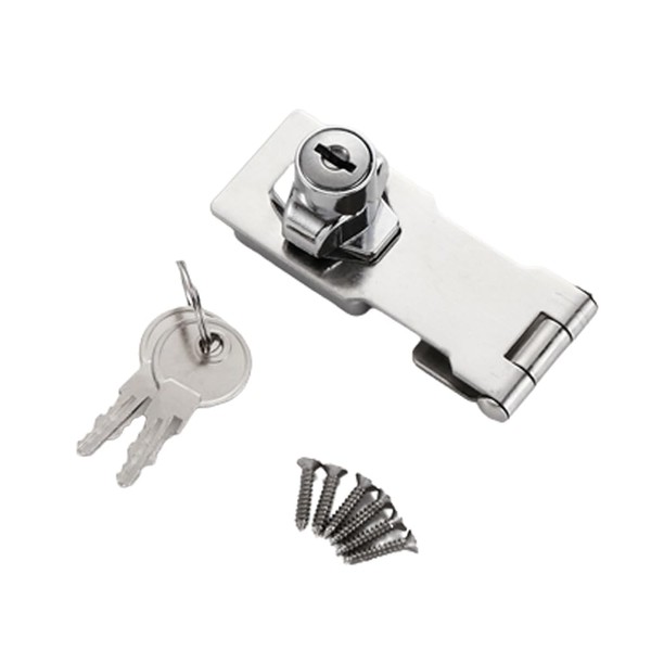 Small Hasp and Staple 90 Degrees Metal Lock Hasp Keyed