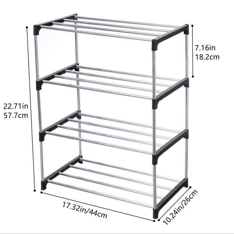 Jucaifu Jucaifu Stackable Small Shoe Rack, Entryway, Hallway and Closet
