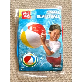 Play Day Beach Ball Small 13"  Multi Color Inflatable School Pool Ball Toy Kids