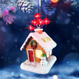 Gingerbread New Home Light-Up Christmas Ornament 2024