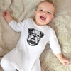 Azeeda 0-3 Month 'Bulldog' Baby Romper Jumpsuit/Sleep Suit (SS00089628) White