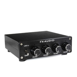 FX-AUDIO- LS-01J [Black] 4ch Line Splitter & Preamp 4 RCA Outputs