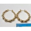 Unbranded NEW 14 K Gold Filed Pincatch Earrings bamboo 1