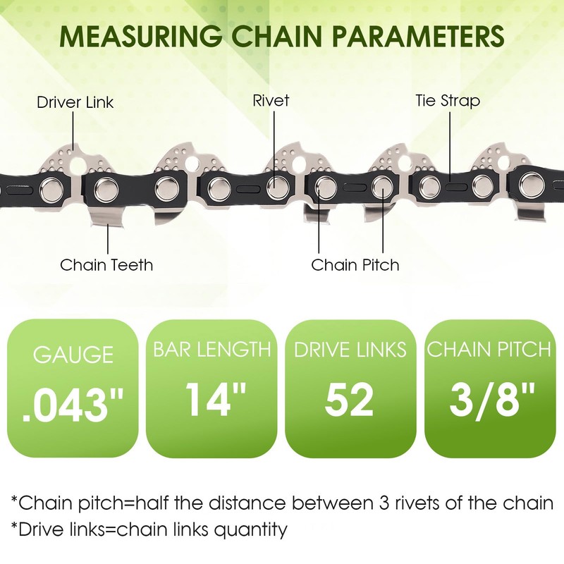 Thten AC1400 14 Inch Chainsaw Chain Compatible with Ego Power+