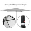 Trademark Innovations Rectangular Solar Powered LED Lighted Patio Umbrella -