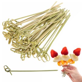 200 PCS Bamboo Skewers,12cm Cocktail Sticks for Food