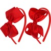 OAOLEER Grosgrain Bow Headband for Girls, Red Headband with 4.5