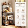 SUPERJARE Kitchen Bakers Rack with Power Outlet, Coffee Bar Table