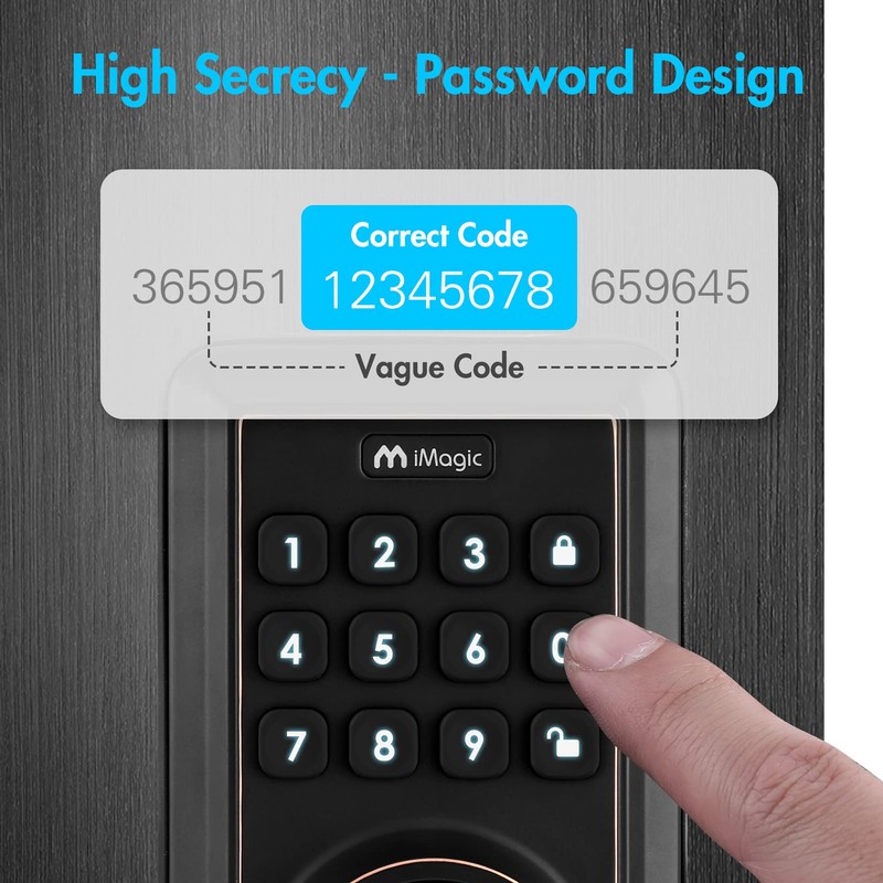 iMagic Keypad Deadbolt, Keyless Entry Deadbolt Lock, Electronic Keypad Door