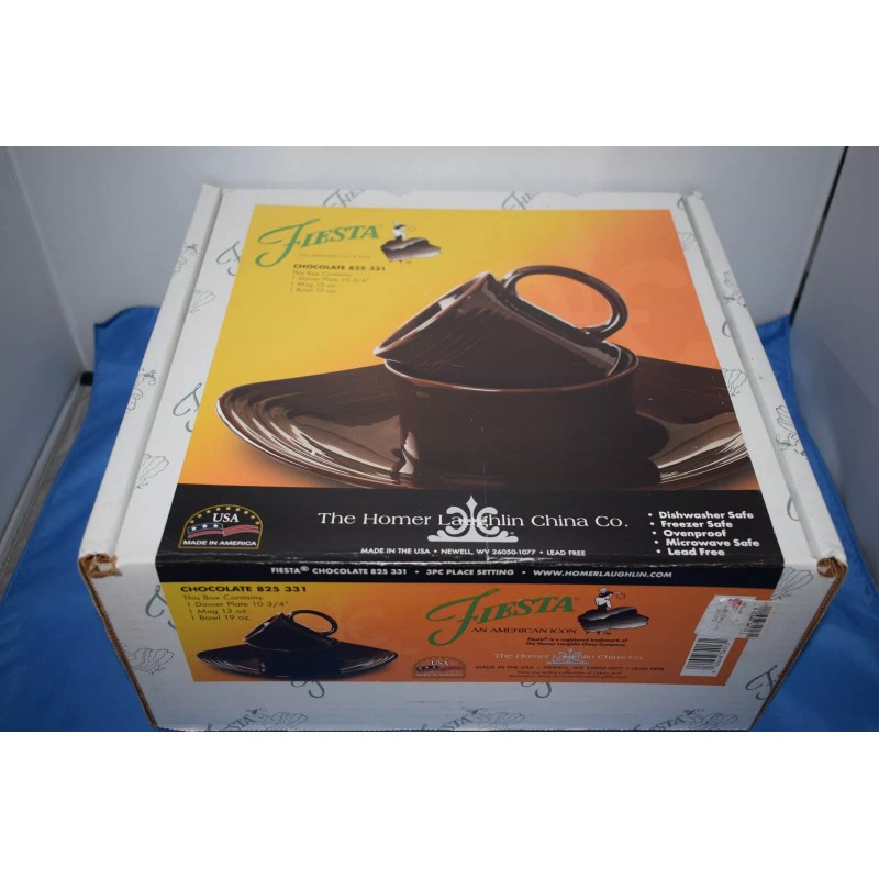 Fiestaware Fiesta 5 Piece Place Setting Chocolate Fiestaware Dinnerware Homer