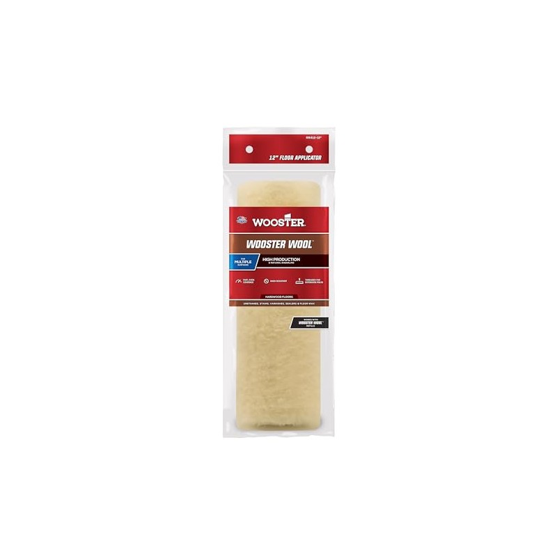 Wooster 912-0RR4120120 Wool Floor APPLICATOR, 12-Inch, 12 Inch, No Color