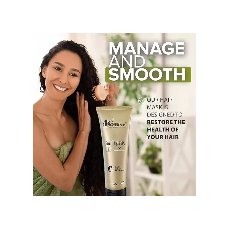 KALIVE Hair Mask for Deep Hydration & Repair - 8