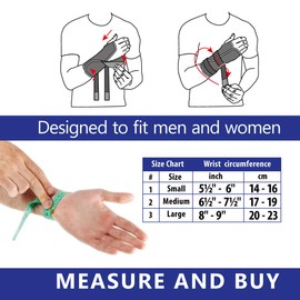 TOROS GROUP MANUFACTURE Advanced Wrist Brace with Splint Small Black