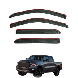 Gldifa inchannel Window Visor Deflector Compatible with Dodge Ram 2500 3500 Crew Cab 2019-2024 Rain Guards 4pcs,No Classic