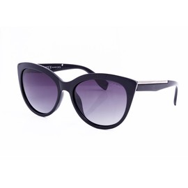 Christian Lafayette Genuine Ladies Polarized Sunglasses for Women Driving, Black Plastic frame, Light Anti Glare Violet Lenses Filter Category 3, UV400 Protection