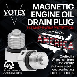 Votex - Magnetic Engine Oil Drain Plug fits Harley Davidson FLHRXS Road King Special (2017-2024) - Made in USA - Stainless Steel