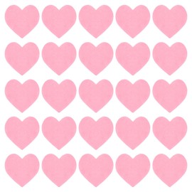 QUARKZMAN Heart Shaped Felt Pom Pom Hearts for Valentine's Day Crafts 1 Inch x 1 Inch for Home Decoration Party Crafts Art, Pink, Pack of 100