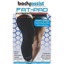 BodyAssist FatPad Extended Knee/Leg Sleeve Black Medium Single