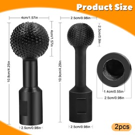 2 x Ball Milling Cutter Wood Carving, 25 mm/40 mm Milling Disc for Angle Grinder Wood, Wood Cutter for Angle Grinder, Woodworking Tools, Ball Chisel, File Grinding Heads for 115/125 mm Angle Grinder