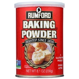 Rumford Baking Powder, Gluten Free, Non GMO, 8.1 Ounce (Pack of 12)