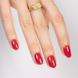 MOYOU LONDON Gel Press On Nails - Elegant Short Oval Shape, Long-lasting & Comfortable Soft Fake Nails with Glue, Reusable Opaque Stick On Nails for Women, 32 Pcs in 16 Sizes