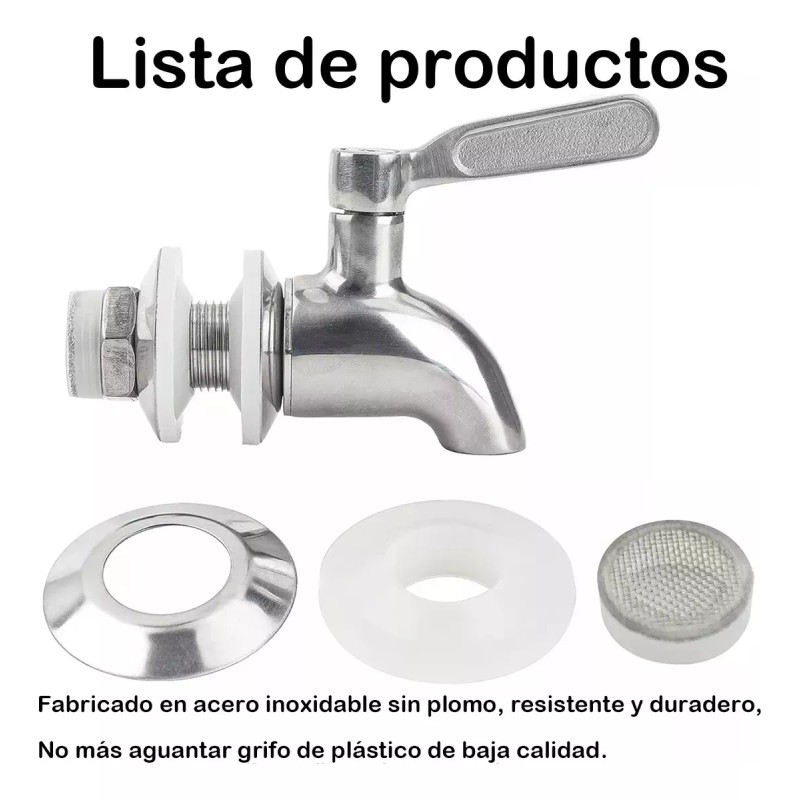 Generic Llave Acero Inoxidable Para Garrafón Dispensador De Bebidas