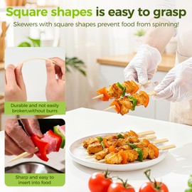 300 Pack Bamboo Appetizer Skewers 4.7 Inch – Cocktail Picks for Appetizers, Charcuterie Toothpicks, Decorative Party Picks, Bamboo Cocktail Sticks for Drinks and Food