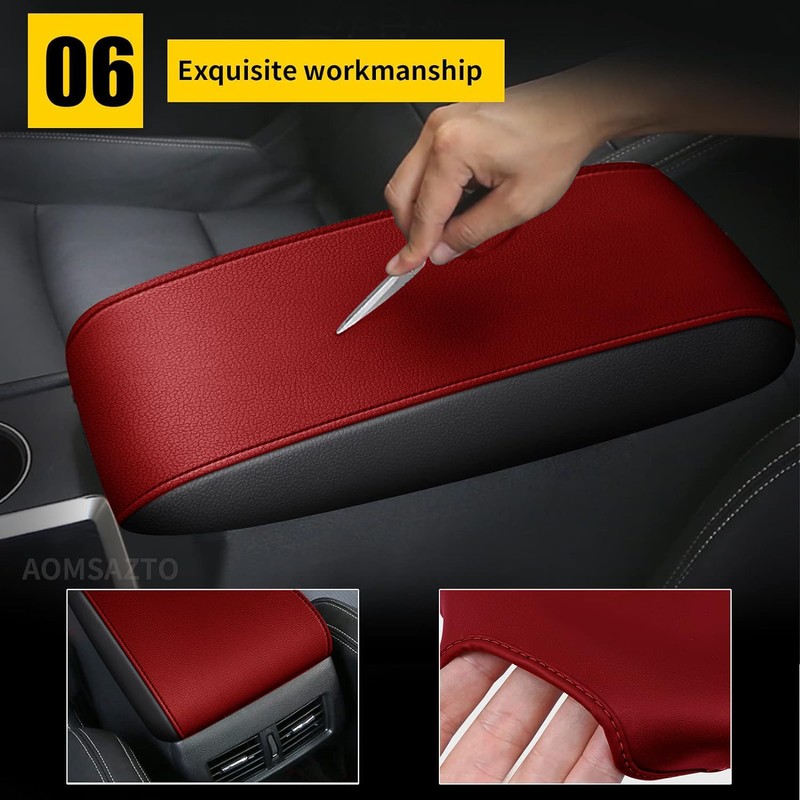 AOMSAZTO Armrest for 2013-2018 Nissan Altima Red