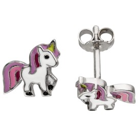 Jobo Children's Unicorn Stud Earrings 925 Sterling Silver Children's Earrings, Silver