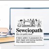 Sewing Room Decor Sewciopath Definition Wood Sign, Sewing Gifts