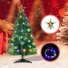 Small Christmas Tree with Lights，3ft Tabletop Christmas Pine Tree with