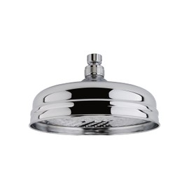 Nuie HEAD21 Victorian Traditional Bathroom Edwardian Inspired 8" Apron Fixed Shower Head, 77mm x 194mm x 194mm, Chrome