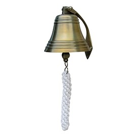 Sea-Club Ship Bell Wall Bell Antique Brass Diameter 13 cm Maritime Decoration