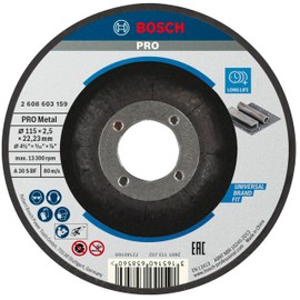 Bosch Professional 1x Standard for Metal Cutting Disc (for Metal, Ø 115 x 2,5 x 22,23 mm, Depressed Centre, Accessory Angle Grinder)