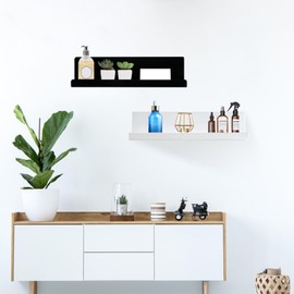 Gigtoop Wandregal Ohne Bohren Schweberegal,Regal Wand Acryl 2 Stück, für Bücher and Fotos, Home Decoration Wall Shelf für Küche, Bad, Büro, Wohnzimmer(32x10x8cm) (2, Weiß)