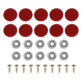 INFINAUTO Headliner Button Buckle Repair Clip, Car Roof Interior Ceiling Fixing Roof Snap Rivets Retainer Metal Lint Wine Red, 10 Pcs