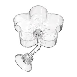Shrimp Feeding Dish, Aquarium Shrimp/Small Fish Feeding Dish Clear Feeder Dish Fish Tank Food Tray Container with Suction Cup, Mini Size (Sakura Shaped)