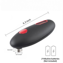 Electric Can Opener,No Sharp Edge Can Opene,One-Touch Electric Can Opener,Battery Operated,Hands Free, Smooth Edge, Food-Safe, Best Kitchen Gadgets Easy for Arthritis Patients