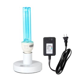 25 Watts UVC Sanitizer Lamp with Ozone UVC Light Bulb with Base and 3-Gear Timer 185nm Wavelength UV Light for Bedroom/Closet/Kitchen/Bathroom E26 Base 110V CTUV-25