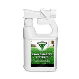 Persist Green Bull - 32oz Liquid Grass Fall Fertilizer Sprayer for Lawn and Garden Soil - Naturally Enhances Green and Creates Nitrogen Rich Plant Soil, Naturally Based Fertilizer for Greener Plants