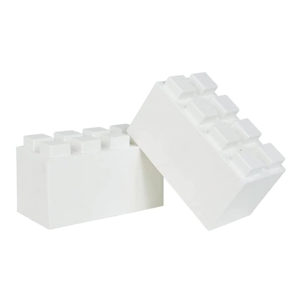 EverBlock 12” x 6” Full Size Plastic Modular Bulk Pack | 18 Piece Pack | Giant Building Blocks | Easy to Connect & Reuse | Indoor & Outdoor Use | Build Displays & Structures | White