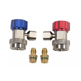 Unbranded R134a Quick Coupler Adapter Adjustable High Low Side AC HVAC Conversion Kit