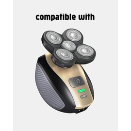 Head Shaver Replacement Heads Compatible with Bald Head Shavers for Men, 1 Cleaning Brush