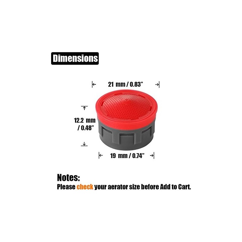 JQK - Aireador de llave de 2.2 GPM, retorcedor de