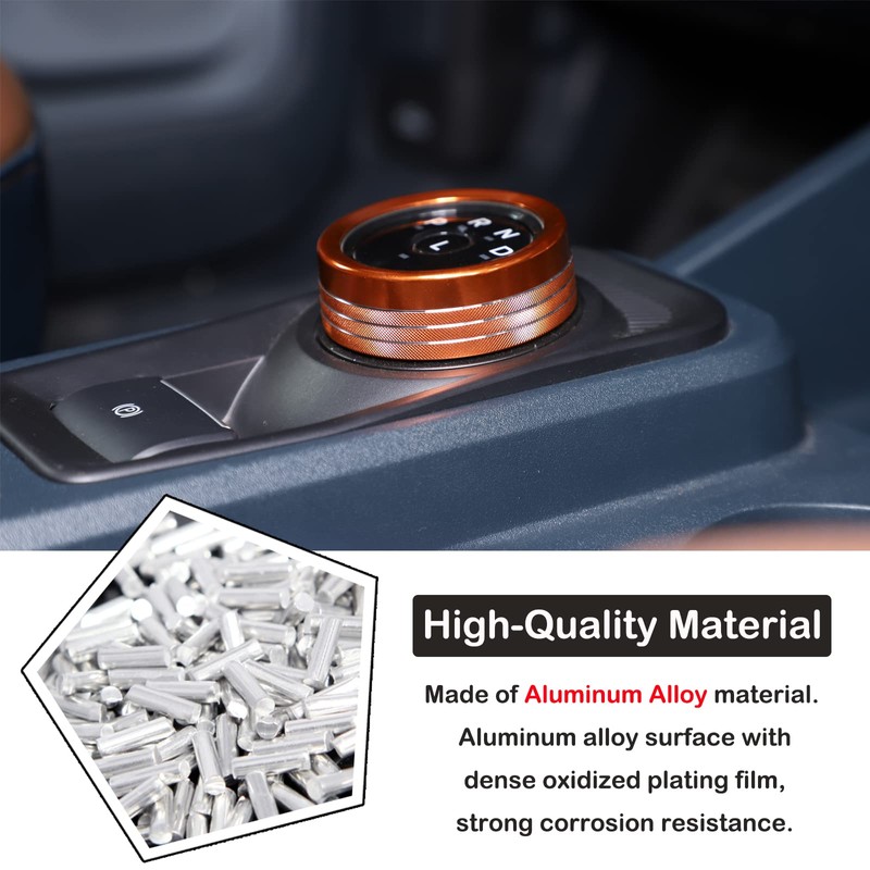 Aunginsy Car Gear Shift Switch Button Ring Trim Cover Compatible